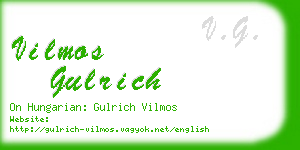 vilmos gulrich business card